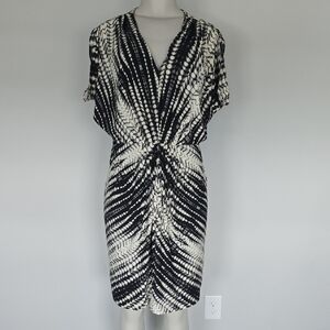 Chico's black/cream splotchy print dress-2